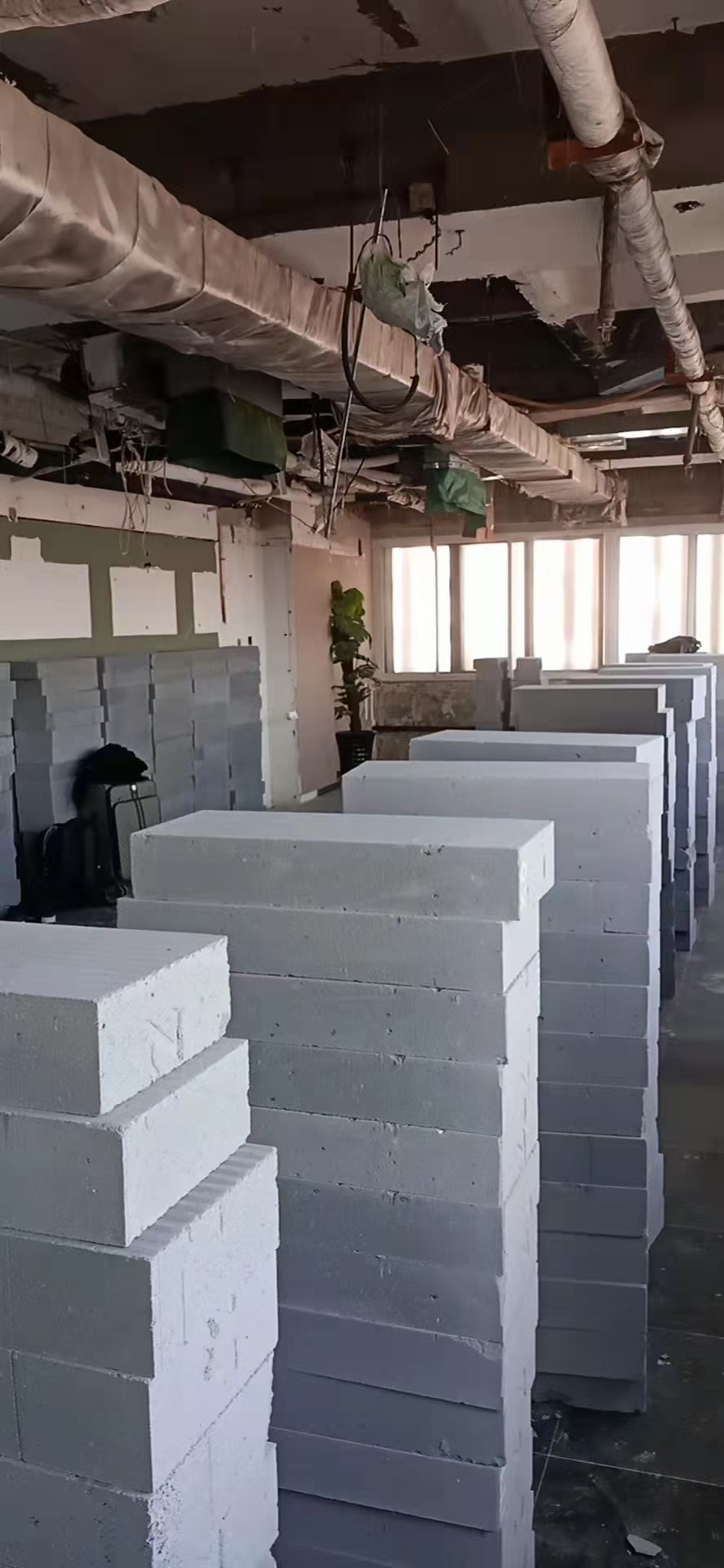 轻质砖隔墙现场图2